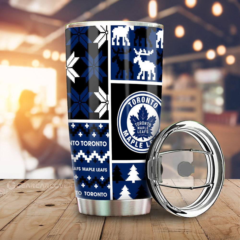 Toronto Maple Leafs Tumbler Cup Custom Ugly Style Car Accessories - Gearcarcover - 1