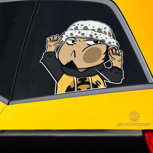 Trafalgar D. Water Law Hitting Glass Car Sticker Custom Car Accessories For Fans - Gearcarcover - 2