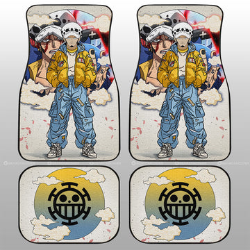 Trafalgar Law Car Floor Mats Anime Collection - Gearcarcover - 1