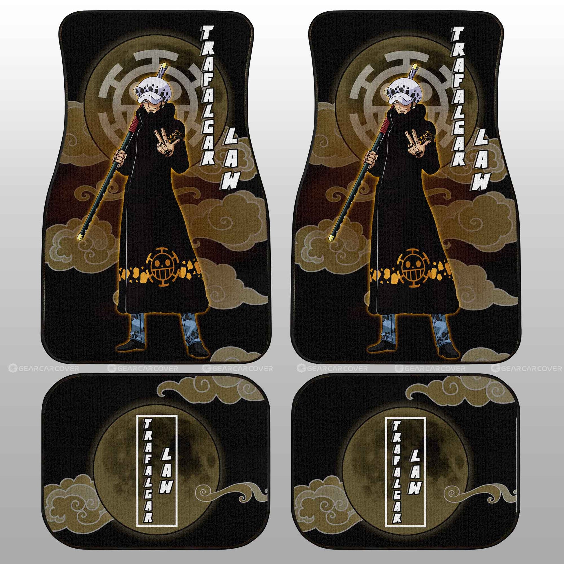 Trafalgar Law Car Floor Mats Custom For Fans - Gearcarcover - 2