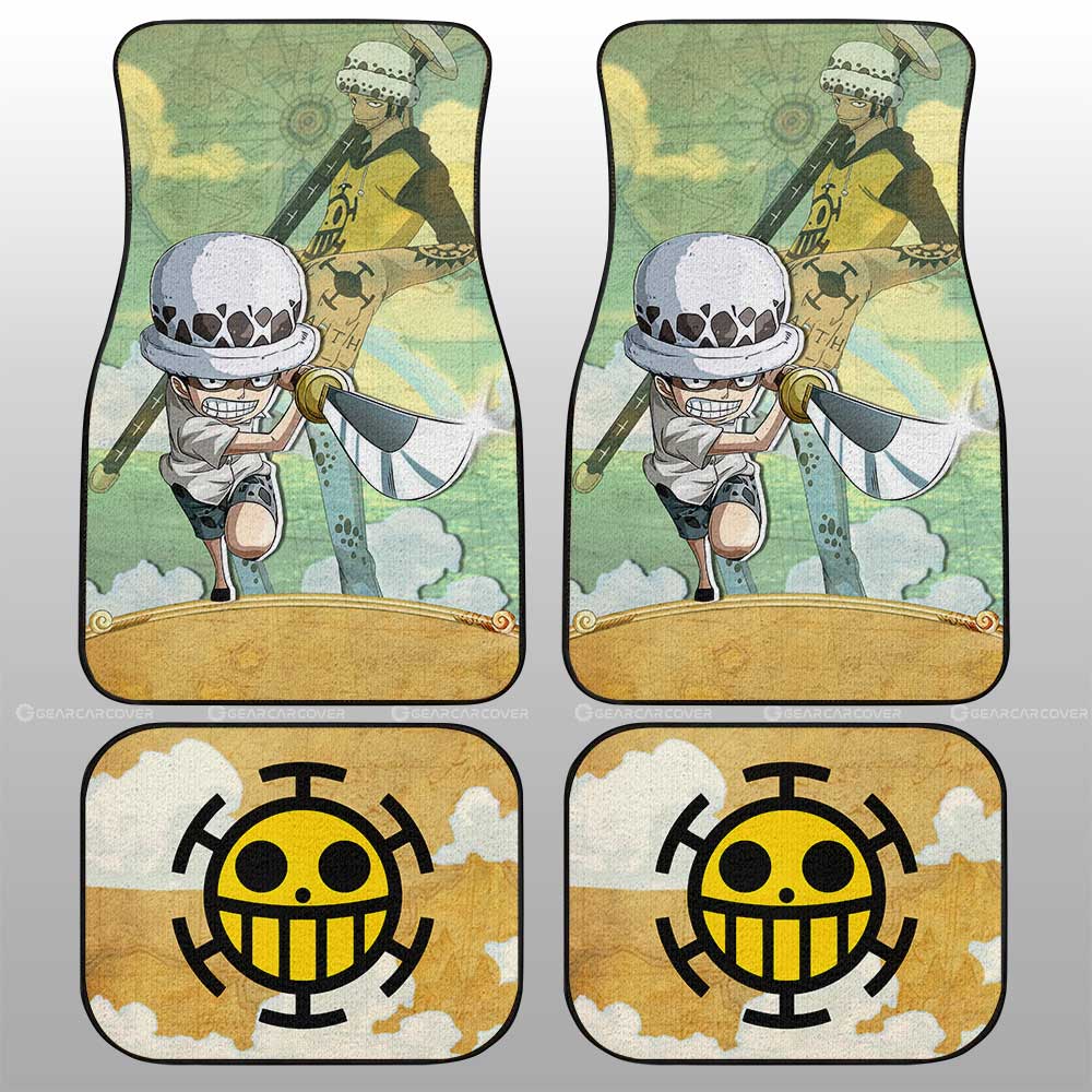 Trafalgar Law Car Floor Mats Custom Map Car Accessories For Fans - Gearcarcover - 2