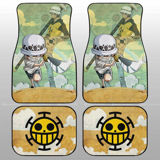 Trafalgar Law Car Floor Mats Custom Map Car Accessories For Fans - Gearcarcover - 2