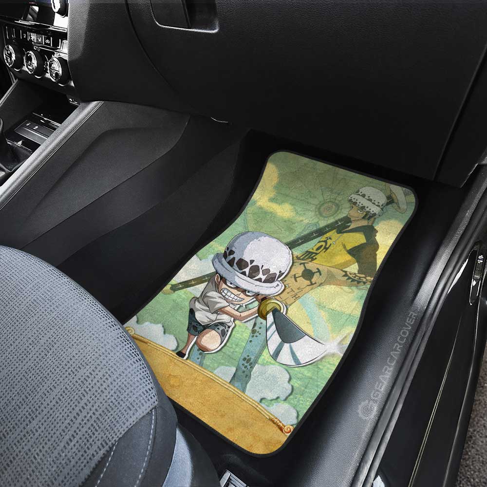 Trafalgar Law Car Floor Mats Custom Map Car Accessories For Fans - Gearcarcover - 4