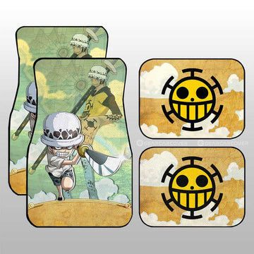 Trafalgar Law Car Floor Mats Custom Map Car Accessories For Fans - Gearcarcover - 1