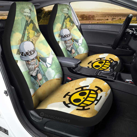 Trafalgar Law Car Seat Covers Custom Map Car Accessories For Fans - Gearcarcover - 1