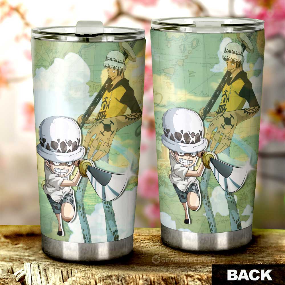 Trafalgar Law Tumbler Cup Custom Map Car Accessories For Fans - Gearcarcover - 3