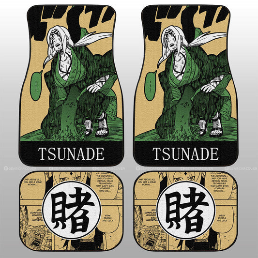 Tsunade Car Floor Mats Custom Car Accessories Manga Color Style - Gearcarcover - 2