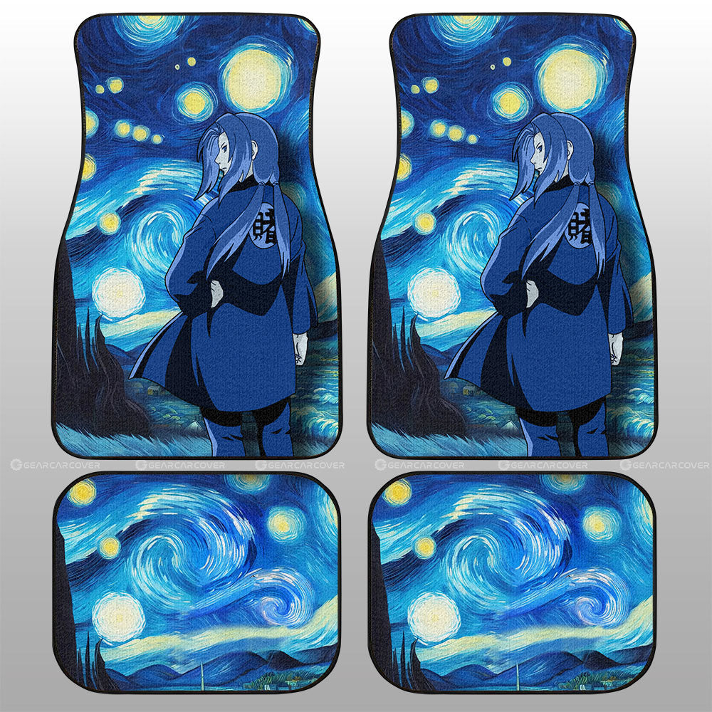 Tsunade Car Floor Mats Custom Starry Night Styles - Gearcarcover - 1