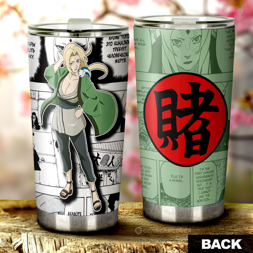 Tsunade Tumbler Cup Custom Anime Car Accessories Mix Manga - Gearcarcover - 3