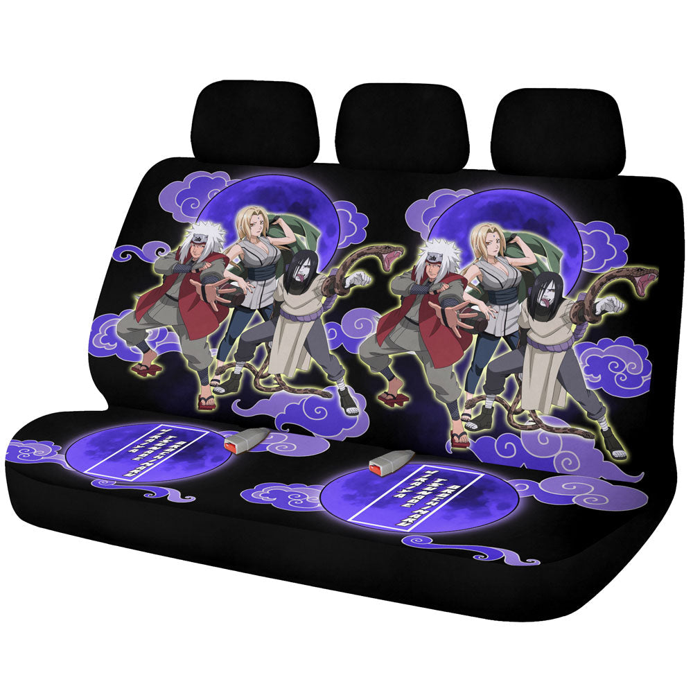 Tsunade x Jiraiya x Orochimaru Car Back Seat Covers Custom Anime - Gearcarcover - 1