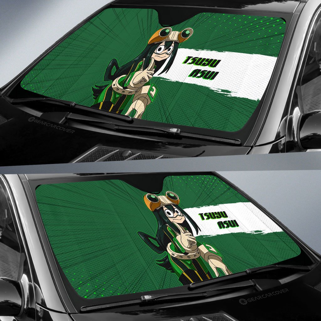 Tsuyu Asui Car Sunshade Custom For Fans - Gearcarcover - 2