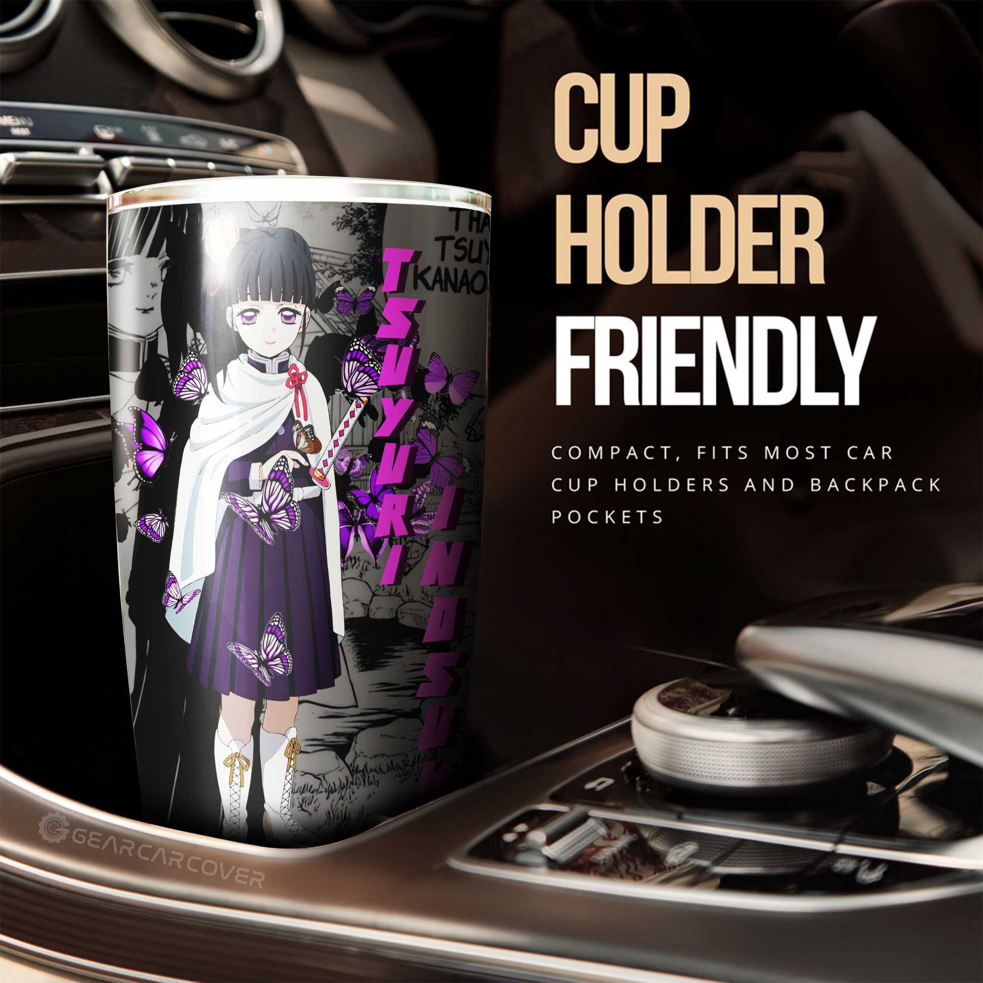 Tsuyuri Kanao Tumbler Cup Custom Mix Mangas - Gearcarcover - 3