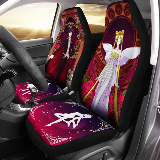 Tuxedo Mask and Sailor Moon Car Seat Covers Custom Anime Car Accessories - Gearcarcover - 2