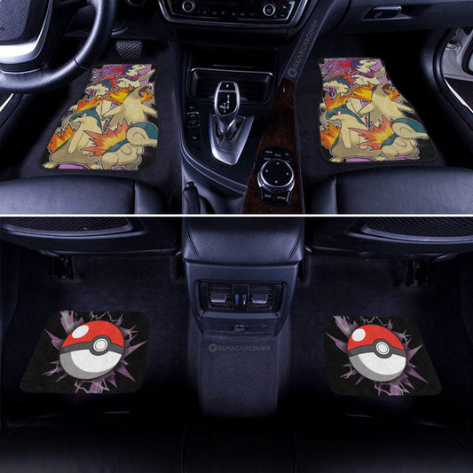 Typhlosion Car Floor Mats Custom Car Accessories For Fans - Gearcarcover - 2