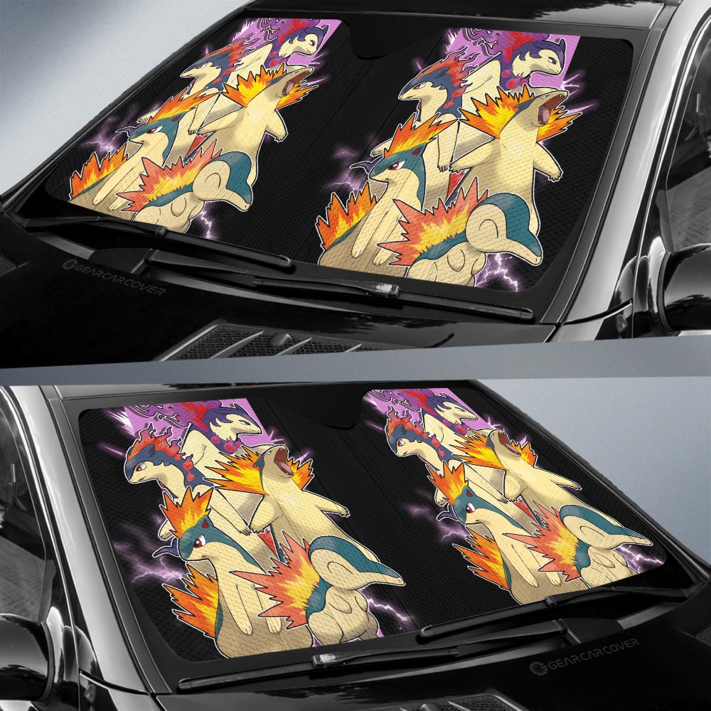Typhlosion Car Sunshade Custom Car Accessories For Fans - Gearcarcover - 2