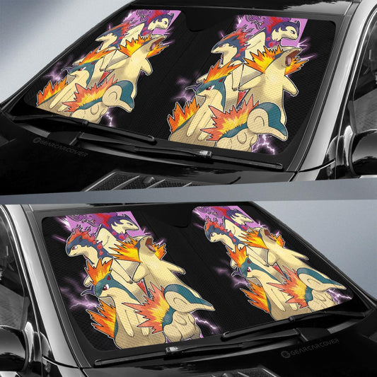 Typhlosion Car Sunshade Custom Car Accessories For Fans - Gearcarcover - 2