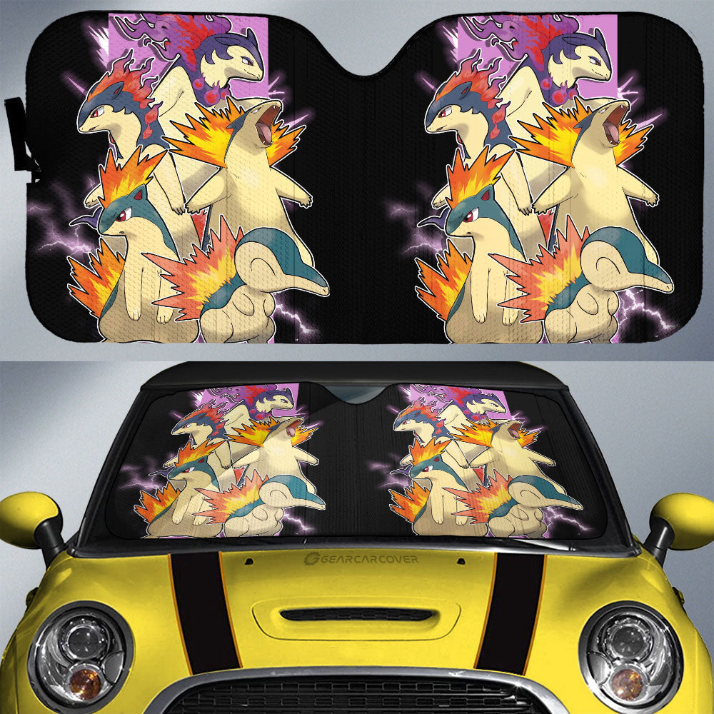 Typhlosion Car Sunshade Custom Car Accessories For Fans - Gearcarcover - 1