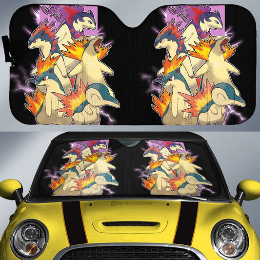 Typhlosion Car Sunshade Custom Car Accessories For Fans - Gearcarcover - 1