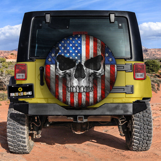 US Flag Skull Tire Covers Custom Car Accessories - Gearcarcover - 2