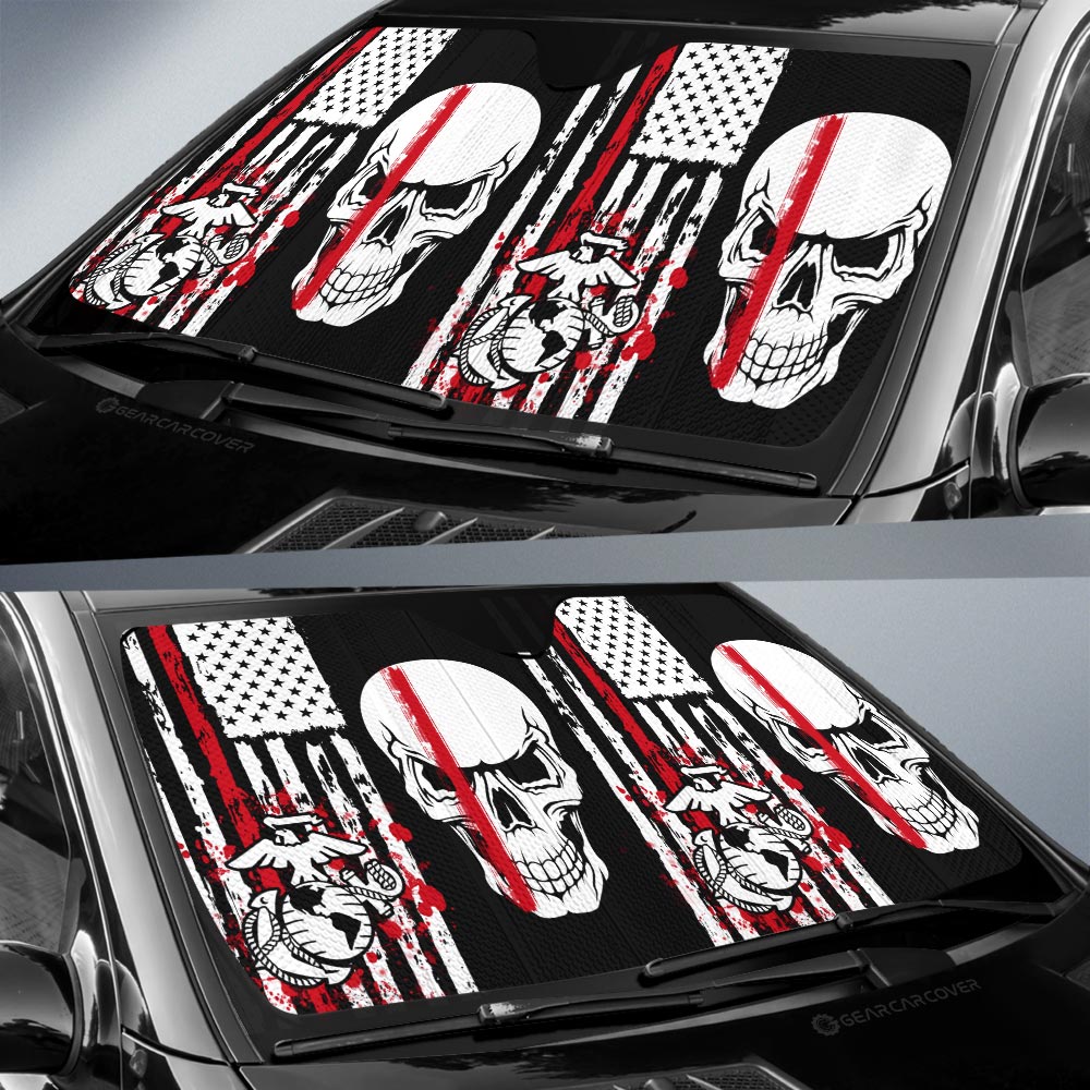 US Marine Corps Car Sunshade Custom Car Accessories - Gearcarcover - 2