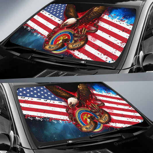 US Marine Corps Car Sunshade Custom Car Accessories - Gearcarcover - 2