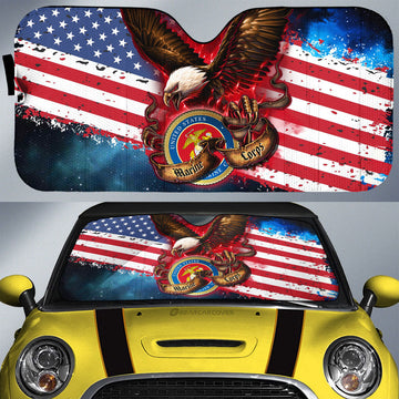 US Marine Corps Car Sunshade Custom Car Accessories - Gearcarcover - 1