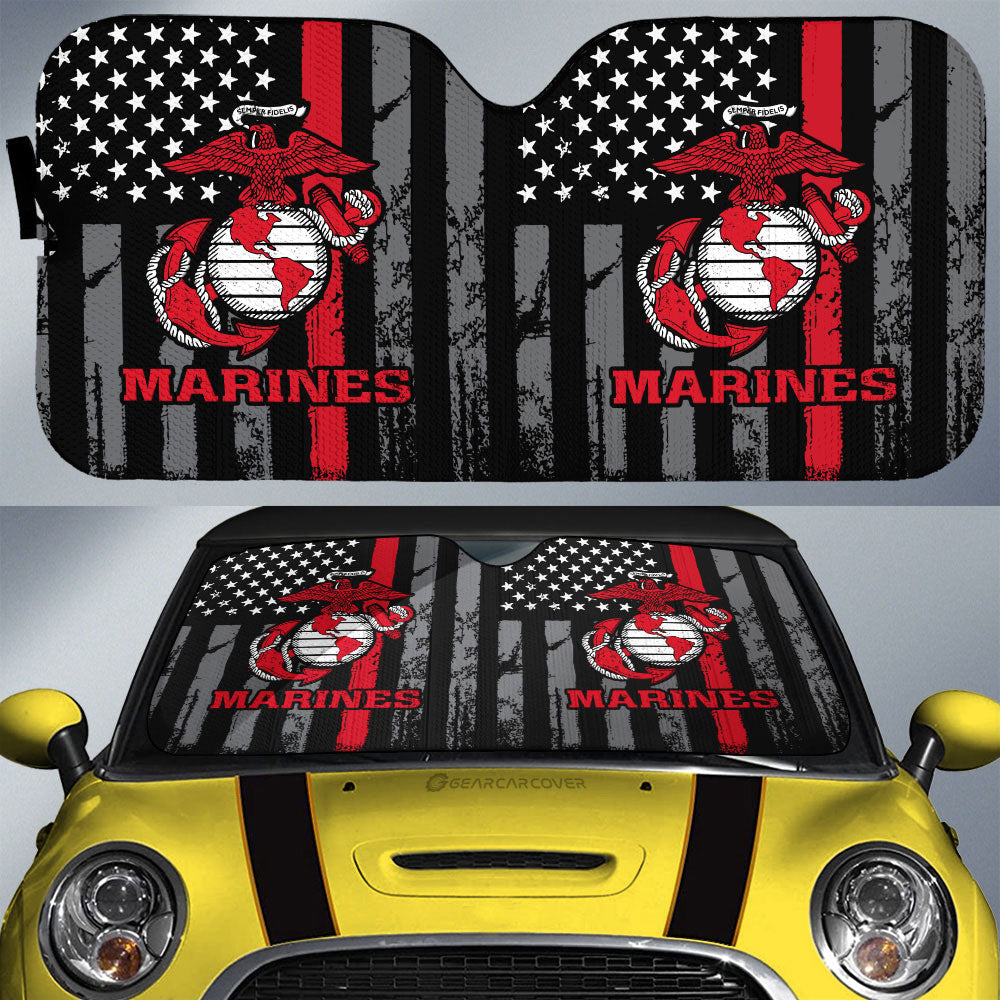 US Marine Corps Car Sunshade Custom Car Accessories - Gearcarcover - 1