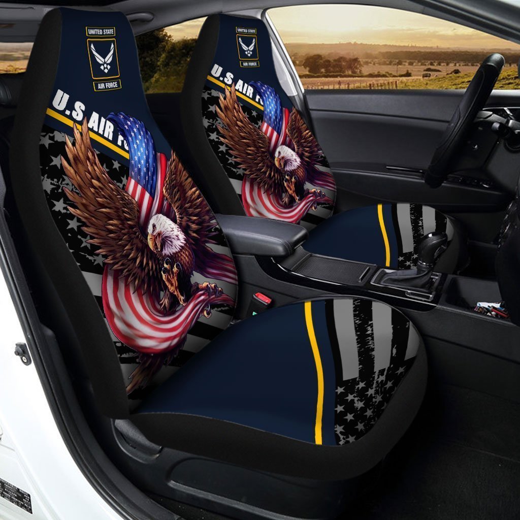 US Navy Car Seat Cover Custom Bald Eagle US Flag Car Interior Accessories - Gearcarcover - 2
