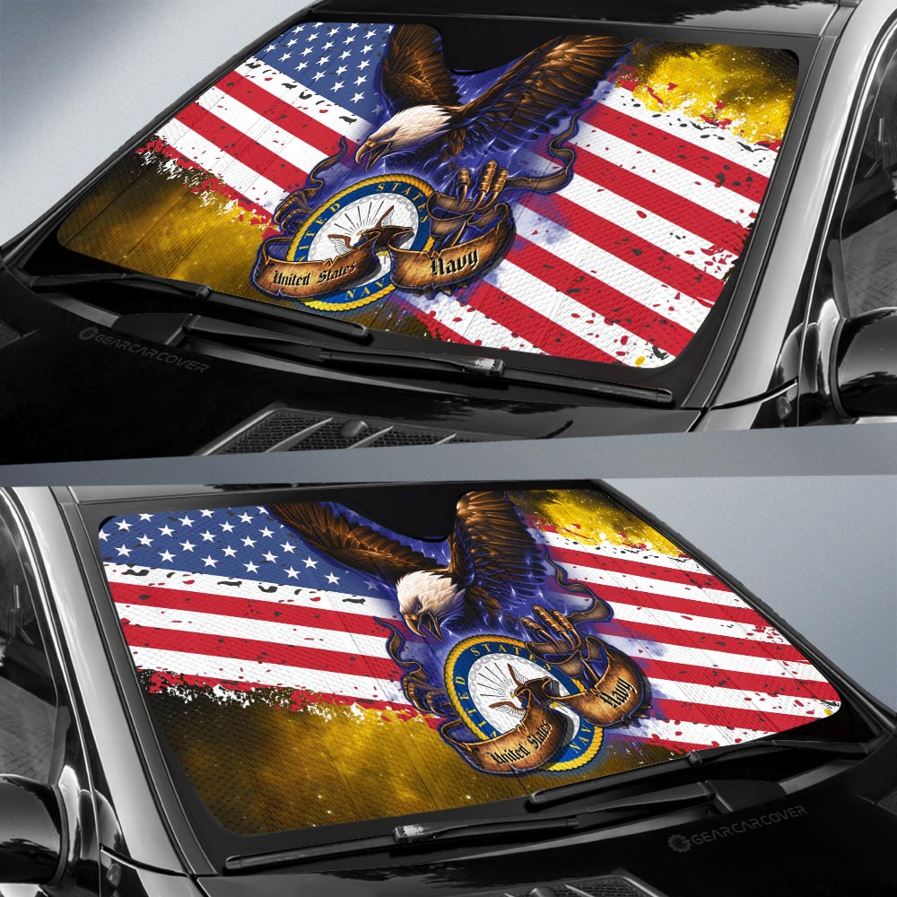 US Navy Car Sunshade Custom Car Accessories - Gearcarcover - 2