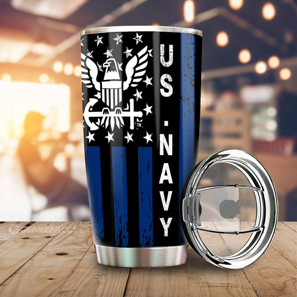 US Navy Tumbler Cup Custom Car Accessories - Gearcarcover - 1