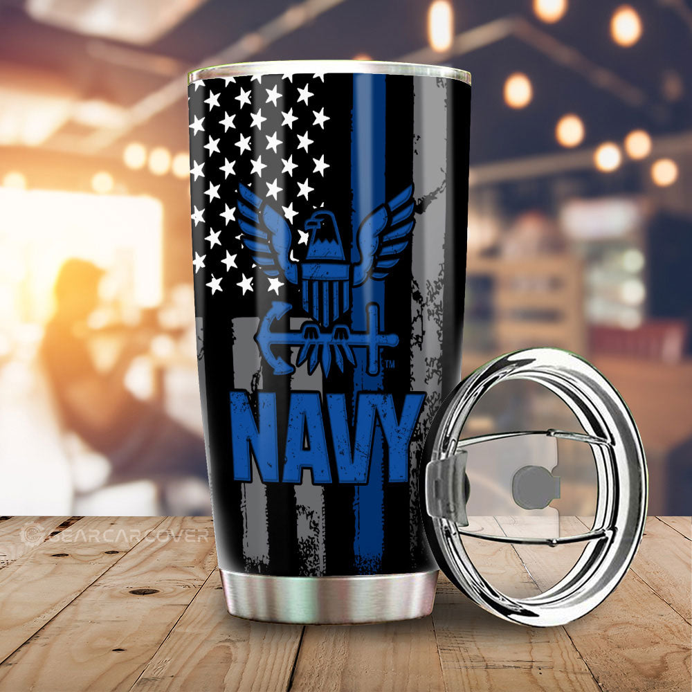 US Navy Tumbler Cup Custom Car Accessories - Gearcarcover - 1