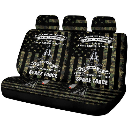 US Space Force Car Back Seat Covers Custom Car Accessories - Gearcarcover - 1