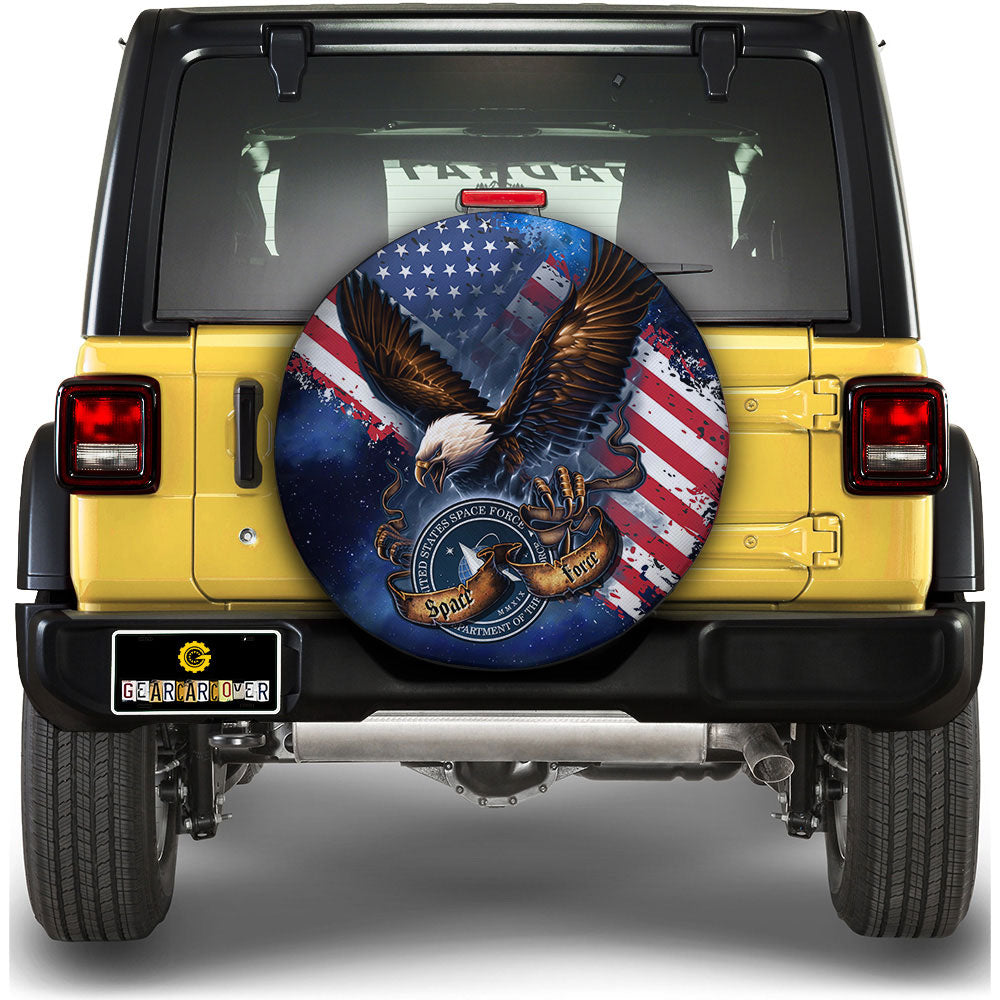 US Space Force Spare Tire Covers Custom Car Accessories - Gearcarcover - 1