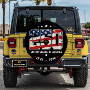 USA 250 Years Spare Tire Cover With Camera Hole - Gearcarcover - 1