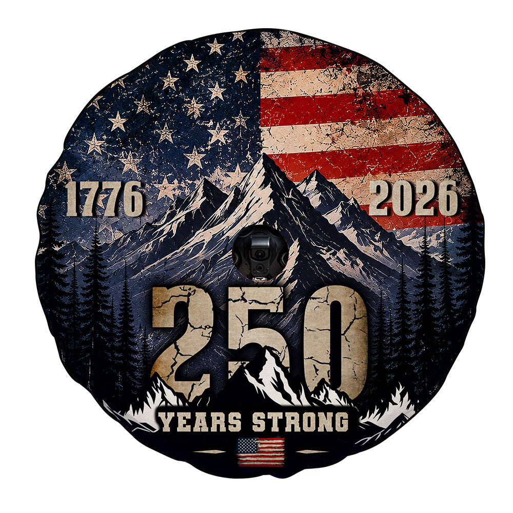 USA 250 Years Strong Spare Tire Cover With Camera Hole - Gearcarcover - 4