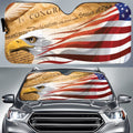 USA Flag Car Sunshade Custom Bald Eagle Car Accessories - Gearcarcover - 1