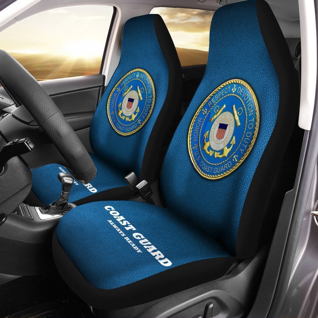 USCG Emblem Car Seat Covers United States Coast Guard Car Interior Accessories - Gearcarcover - 1