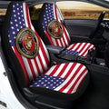 U.S Marine Corps Car Seat Covers Custom American Flag Car Accessories - Gearcarcover - 2