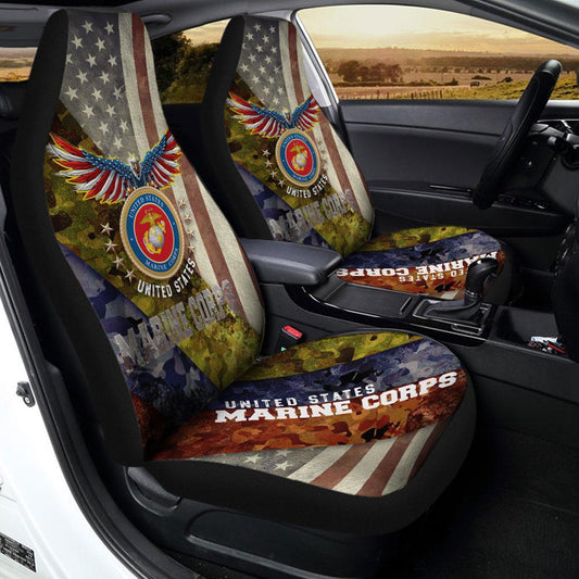 U.S Marine Corps Car Seat Covers Custom Car Accessories - Gearcarcover - 1
