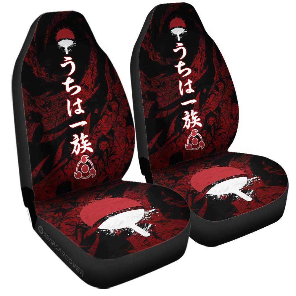Uchiha Car Seat Covers Custom Anime Car Accessories - Gearcarcover - 1