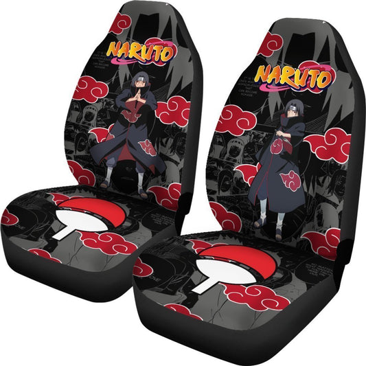 Uchiha Itachi Akatsuki Car Seat Covers Custom Anime Car Accessories - Gearcarcover - 2