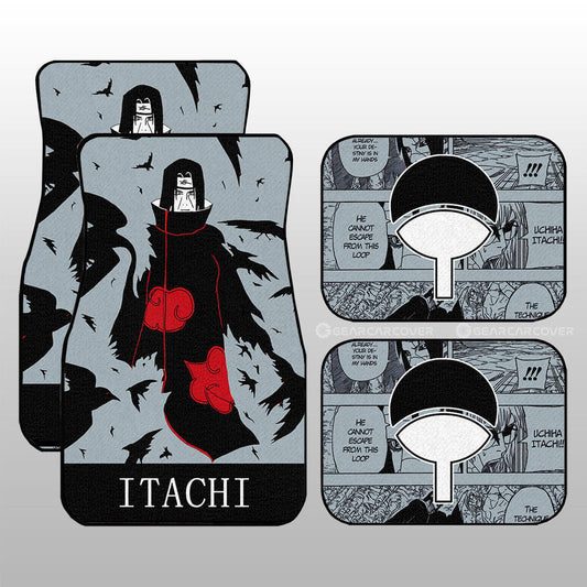 Uchiha Itachi Car Floor Mats Custom Car Accessories Manga Color Style - Gearcarcover - 1