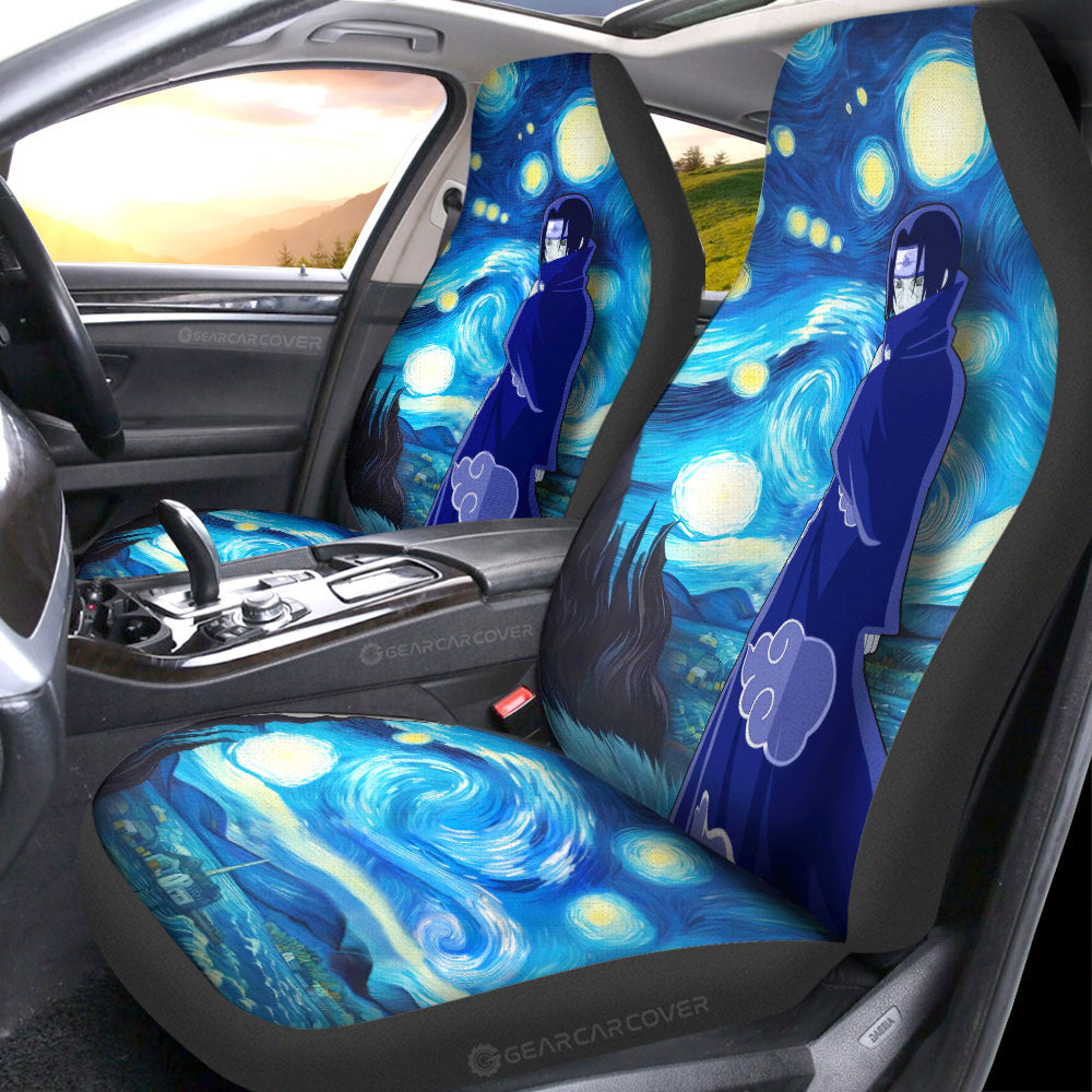 Uchiha Itachi Car Seat Covers Custom Starry Night Styles - Gearcarcover - 1