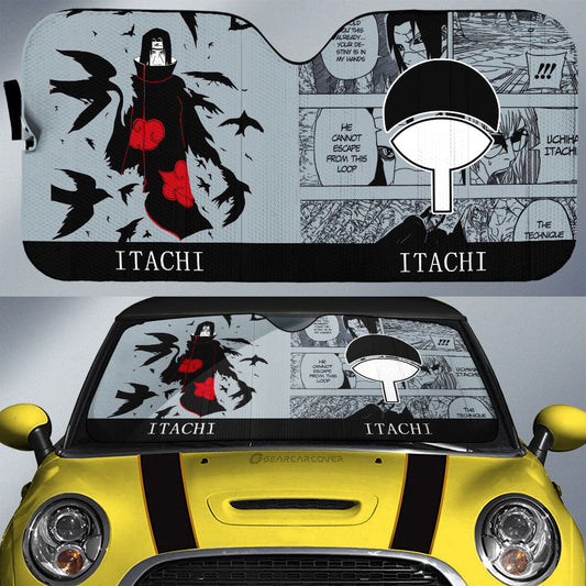 Uchiha Itachi Car Sunshade Custom Anime Car Accessories Manga Color Style - Gearcarcover - 1