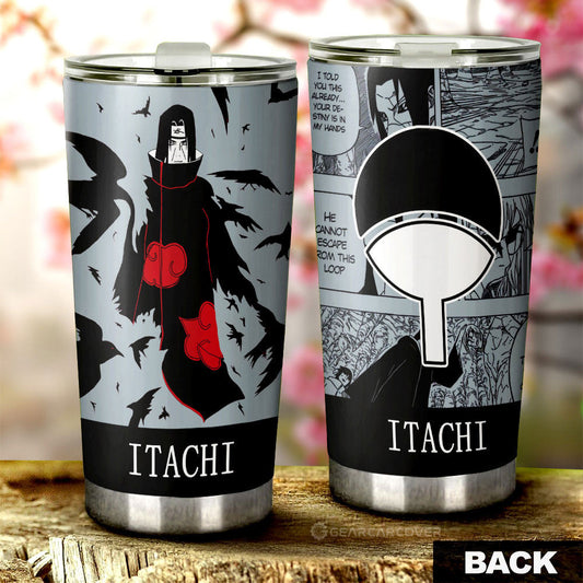 Uchiha Itachi Tumbler Cup Custom Anime Car Accessories Manga Color Style - Gearcarcover - 1