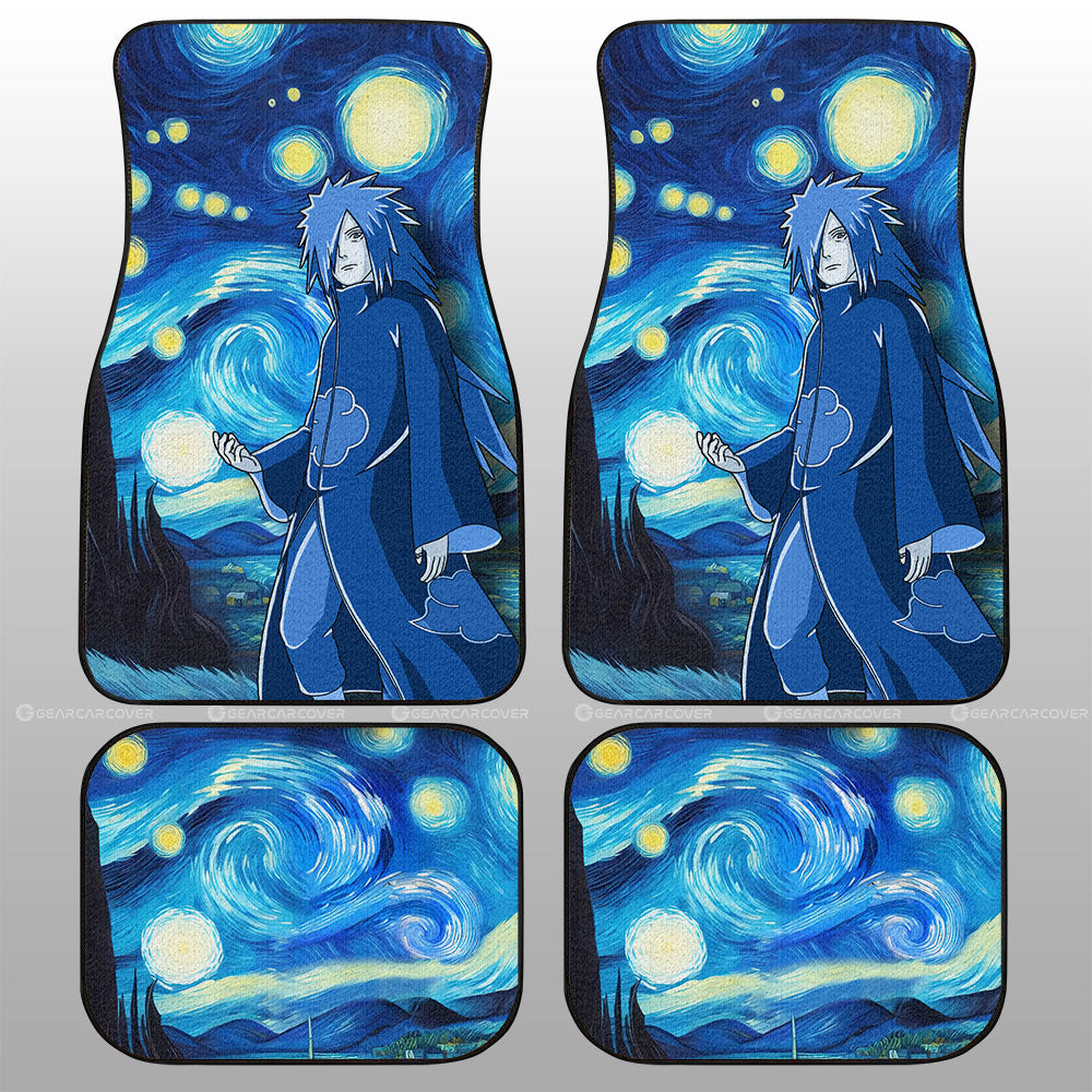 Uchiha Madara Car Floor Mats Custom Starry Night Styles - Gearcarcover - 1