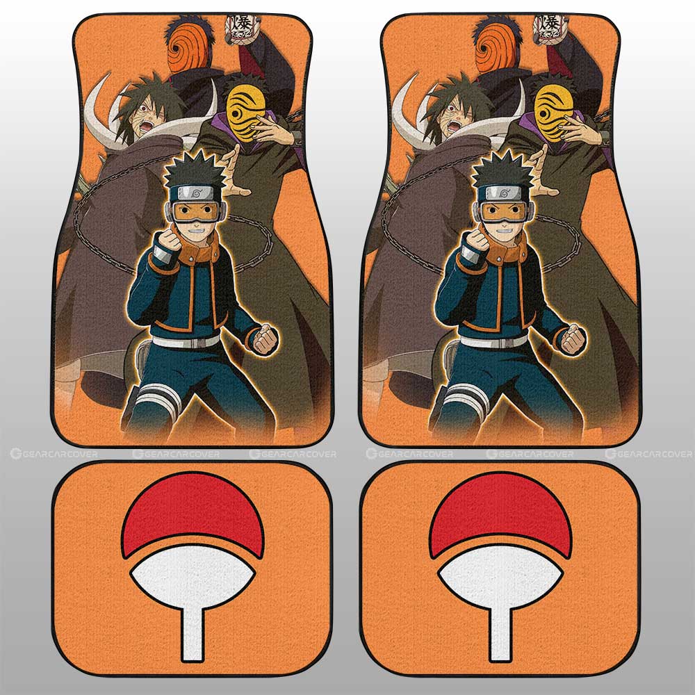 Uchiha Obito Car Floor Mats Custom Anime Car Accessories For Fans - Gearcarcover - 2