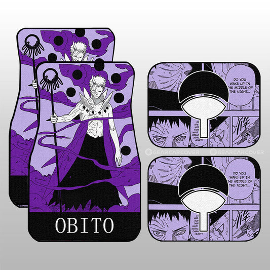 Uchiha Obito Car Floor Mats Custom Anime Car Accessories Manga Color Style - Gearcarcover - 1