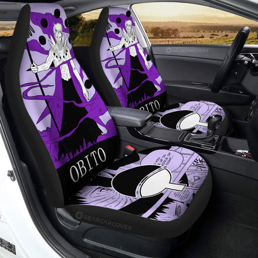 Uchiha Obito Car Seat Covers Custom Anime Car Accessories Manga Color Style - Gearcarcover - 1