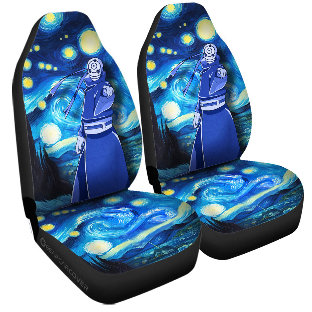 Uchiha Obito Car Seat Covers Custom Starry Night Styles - Gearcarcover - 3